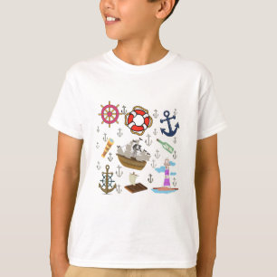 Fun Ocean Icons for Kids - Niedlich & Minimal Sea T-Shirt