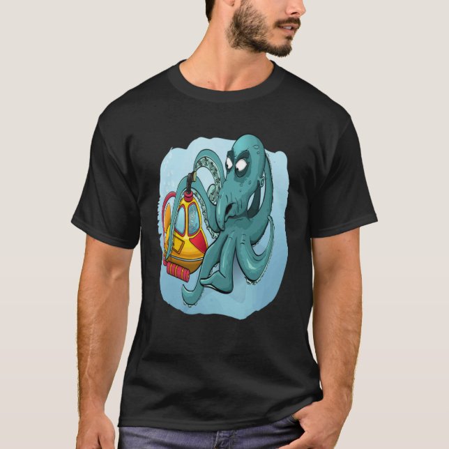 FUN OCTOPUS OCTOPUS DIVER PERISCOPE UNDERWATER SUB T-Shirt (Vorderseite)