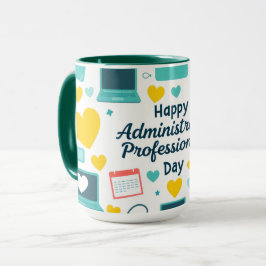 Fun Office Icons Administrative Day Pattern Tasse