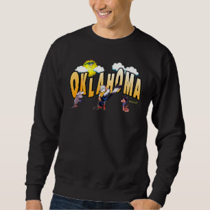 Fun Oklahoma Staat Bird Scissor Schwanz, Armadillo Sweatshirt
