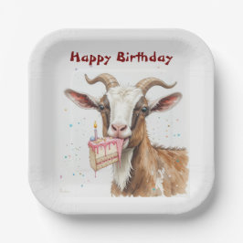 Fun Old Goat Over Hill Birthday Pappteller