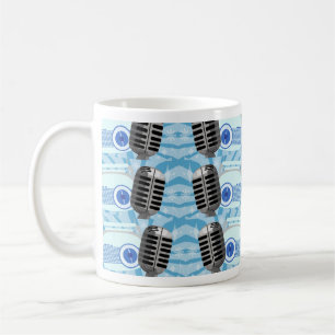 Fun Oldies Style Vintages Mikrofon Retro Art Kaffeetasse
