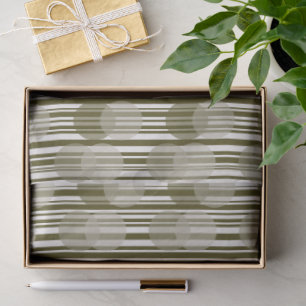 Fun Olive Green Party Tinsel und Confetti Muster Seidenpapier