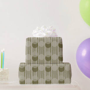 Fun Olive Green Party Tinsels und Confetti Muster Geschenkpapier