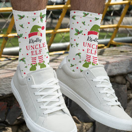Fun Onkel Elf Name Weihnachten Socken