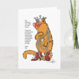 Fun Orange Cat Glamour Puss Karte