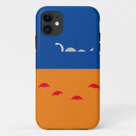 Fun Orange Deep Blue Sea Serpent Beach Umbrells Case-Mate iPhone Hülle