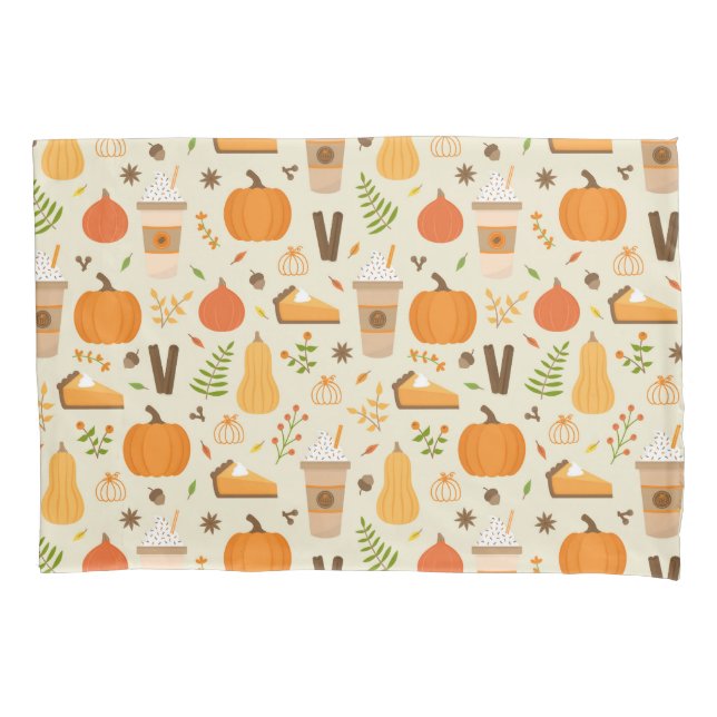Fun Orange Fall Pattern Kissenbezug (Vorderseite)