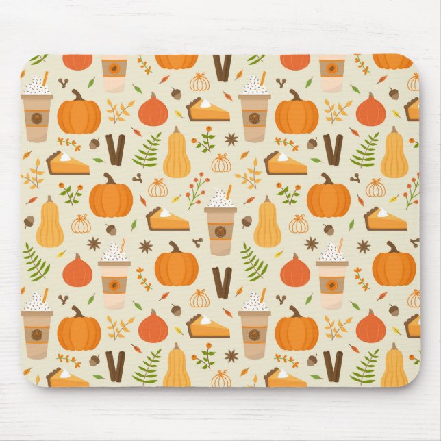 Fun Orange Fall Pattern Mousepad (Vorne)