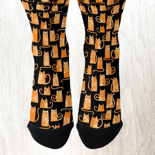 Fun Orange Ginger Cat Socken