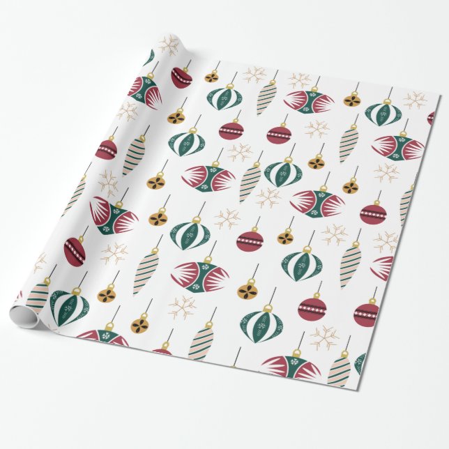 Fun Ornament Funkelnd Glossy Wrapping Paper Geschenkpapier (Ungerollt)