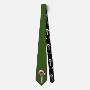 Fun Ostrich Weating Weihnachtsmannmütze Tierischer Krawatte