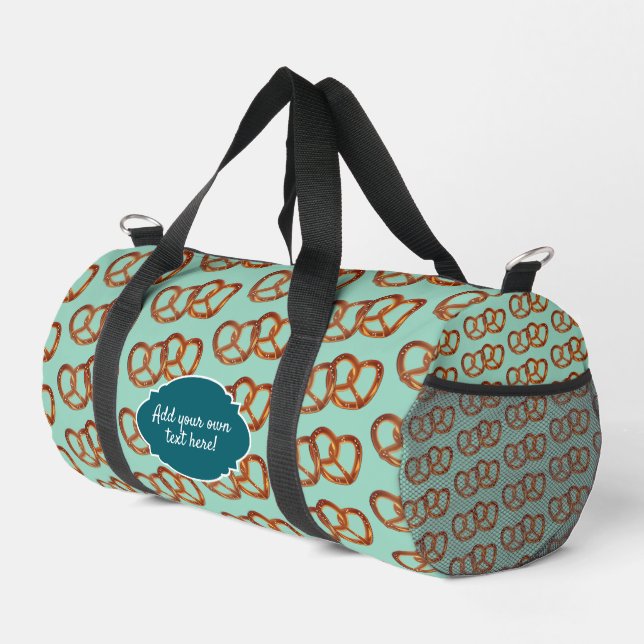 Fun Paarte Bretzels Food Theme mit benutzerdefinie Duffle Bag (Rechte Ecke)