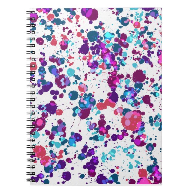 Fun Paint Spritzer Notebook Notizblock (Vorderseite)