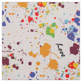 Fun Paint Tropfens Farbige FrühlingsLiebe Stoff
