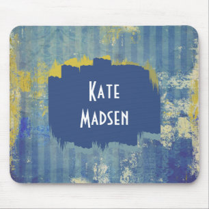 Fun Painted Denim Muster Personalisiert Mousepad