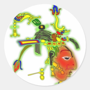 Fun Painting Mask Tribal Face Runder Aufkleber