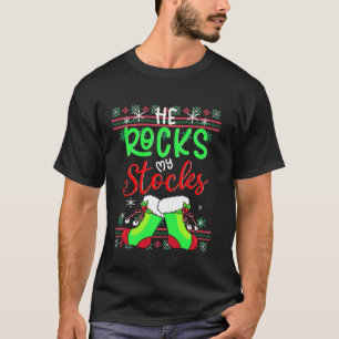 Fun Pajama Er rockt meine Aktien hässlich Christm T-Shirt