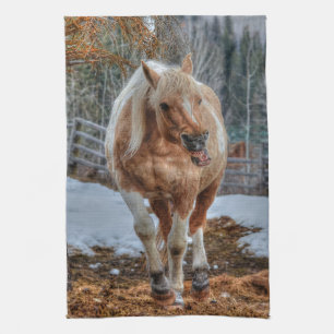 Fun Palomino Paint Ranch Pferd Tierliebhaber Foto Handtuch
