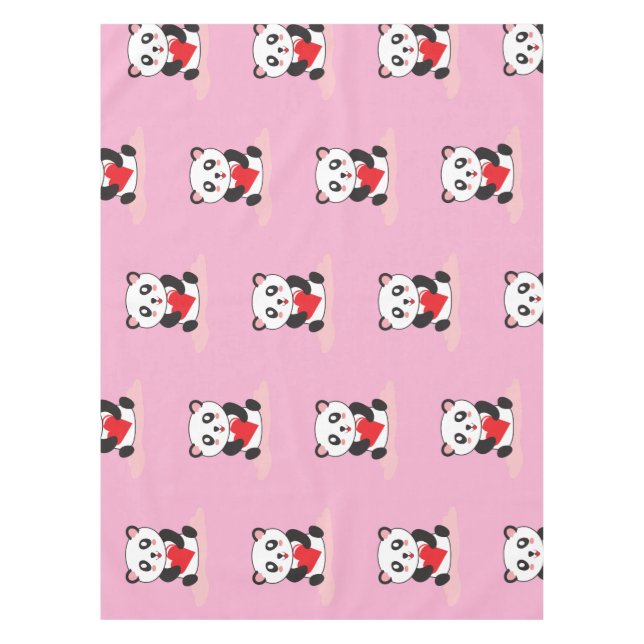 Fun Panda Graphic Party Tablecloth Tischdecke (Vorderseite)