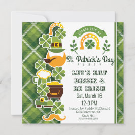 Fun Papercut St. Patrick's Day Leprechauns Beer Einladung