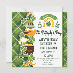 Fun Papercut St. Patrick's Day Leprechauns Beer Einladung