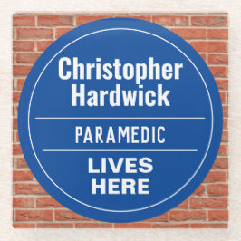 Fun paramedic Wall Plaque Style Glass Untersetzer