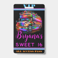 Fun-Party-Busfahrer leuchten VIP-Pass