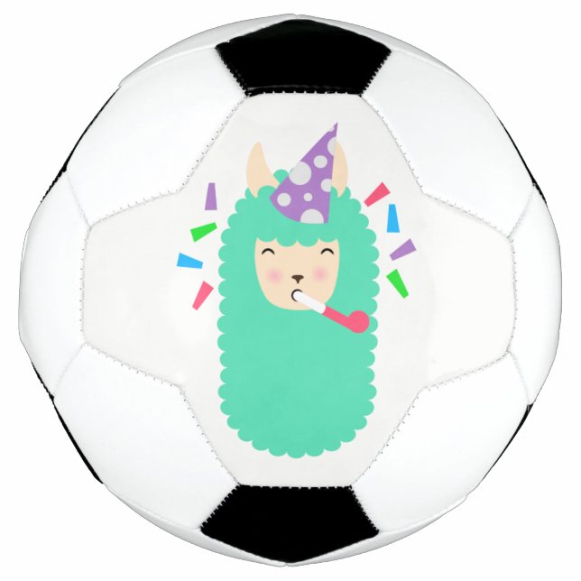 Fun Party Emoji Llama Fußball (Vorderseite)