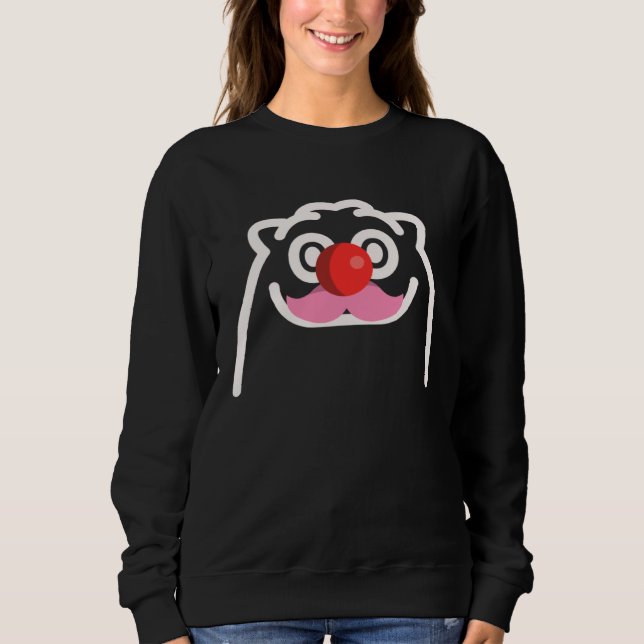 Fun Party Red Faced Clown Nose Sweatshirt (Vorderseite)