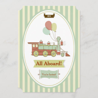 Fun Party Zug Einladung zum 10. Geburtstag