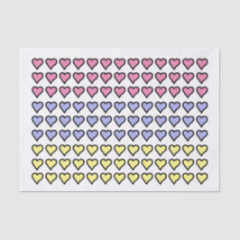 Fun Pastel Hearts Seidenpapier