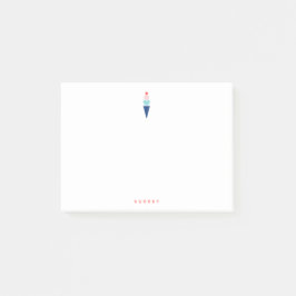 Fun Pastel Ice Creme Personalisierter Name Post-it Klebezettel