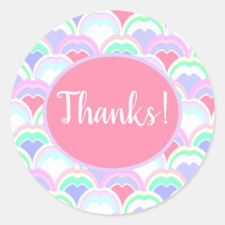 Fun Pastel Muster abstrakter Pfauenfedern Runder Aufkleber