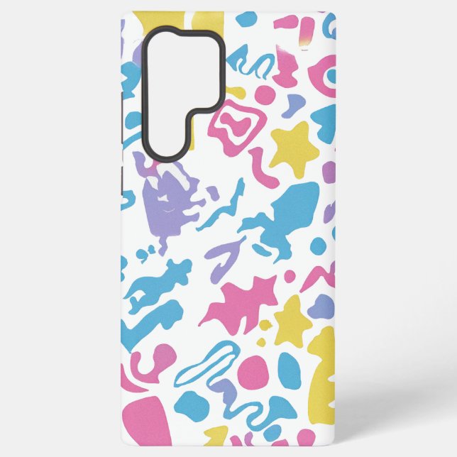 Fun pastellfarbene, lebendige Formen Samsung Galaxy Hülle (Rückseite)