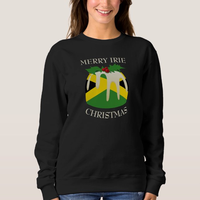 Fun Patriotic | JAMAICA FLAG | Weihnachts-Pudding Sweatshirt (Vorderseite)