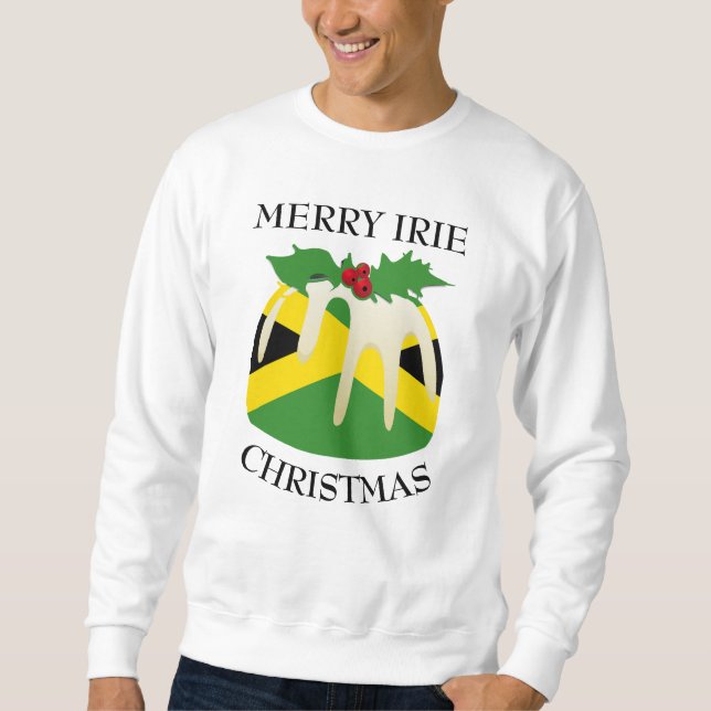 Fun Patriotic | JAMAICA FLAG | Weihnachts-Pudding Sweatshirt (Vorderseite)