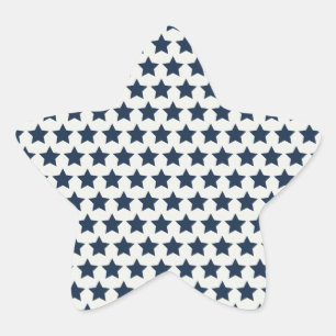 Fun Patriotic Navy Blue Stars 4. Juli Muster Stern-Aufkleber