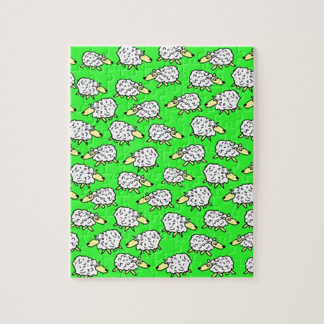 Fun Pattern of a Flock of Sheep Puzzle (Vertikal)