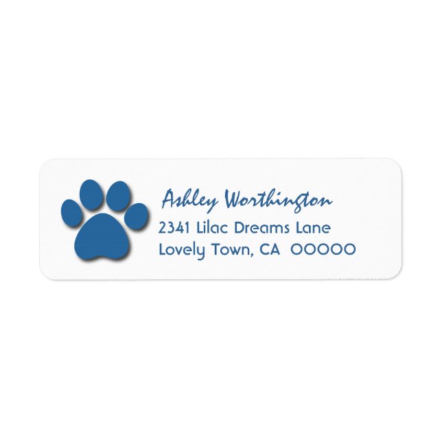 Fun Paw Print for Dog Lover V02 BLUE (Vorne)