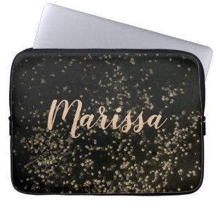 Fun Personalisiert Chic Gold Confetti Laptopschutzhülle