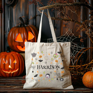 Fun Personalisiert Monster Trick-or-Leckerei Tote Tragetasche