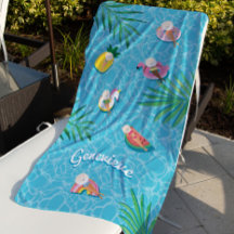 Fun Personalisiert Name Tropical Summer Pool Float
