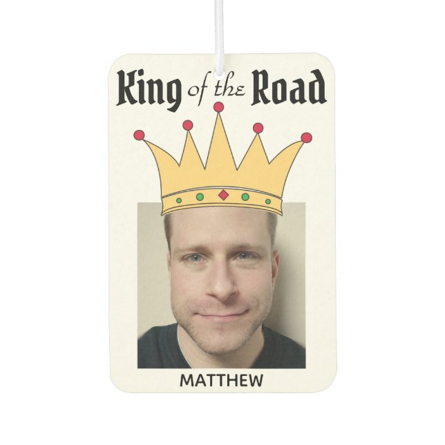 Fun Personalisiert Road King Crown Foto Autolufterfrischer (Vorderseite)