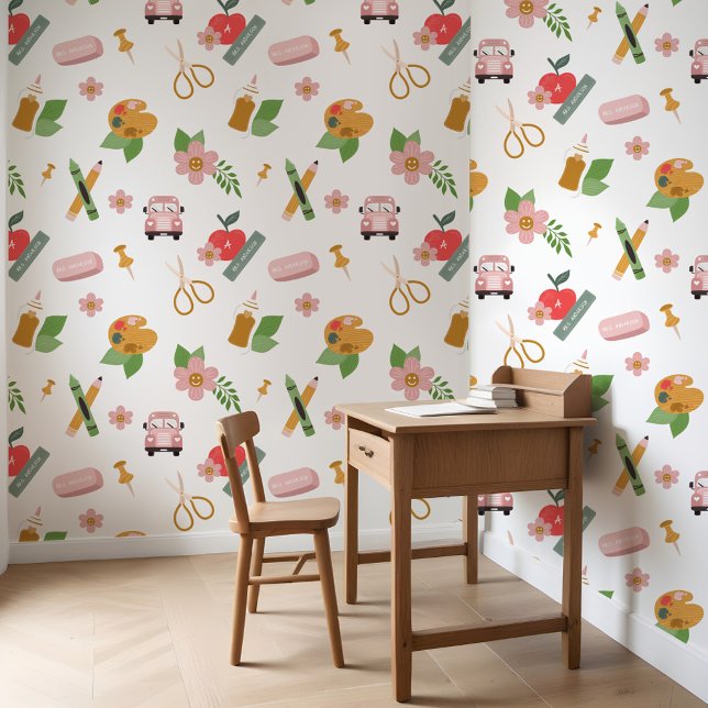 Fun Personalisiert School Lehrer Musterplaner Tapete (Fun Personalized School Teacher Pattern Planner Wallpaper)