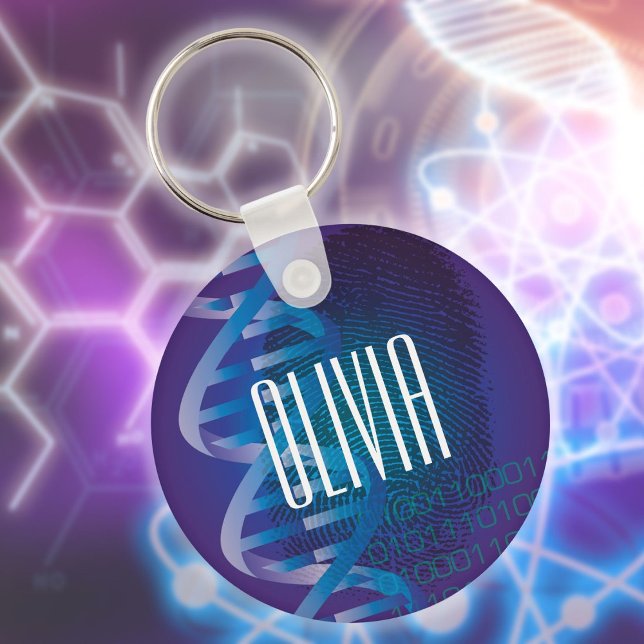 Fun Personalisierte DNA Fingerprint Medical Scienc Schlüsselanhänger (Fun Personalized DNA Fingerprint Medical Science Keychain)