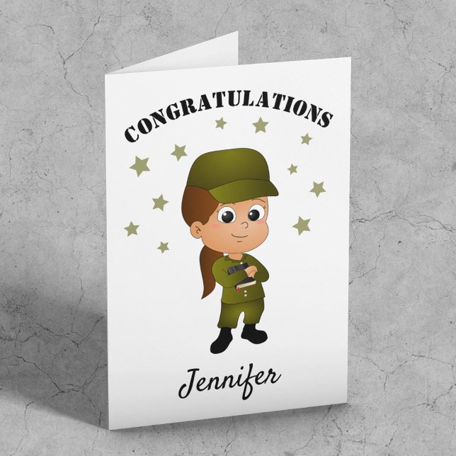 Fun Personalisierte Girl Army Ausreise Karte (Von Creator hochgeladen)
