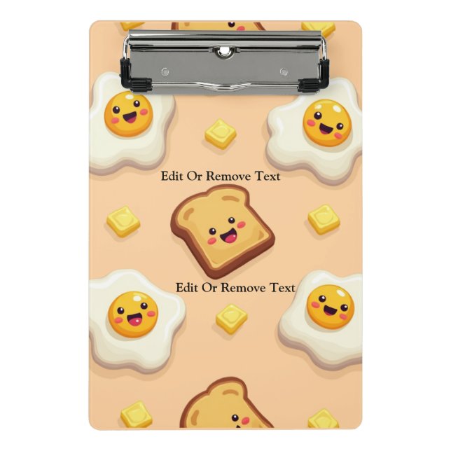 Fun Personalisierte Lebensmittel Thema Zwischenabl Mini Klemmbrett (Vorderseite)