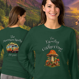 Fun Personalisierte Retro-Pilze Familien-Wiederseh T-Shirt