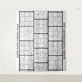 Fun Personalisierte SUDOKU-Hintergrund Wandteppich